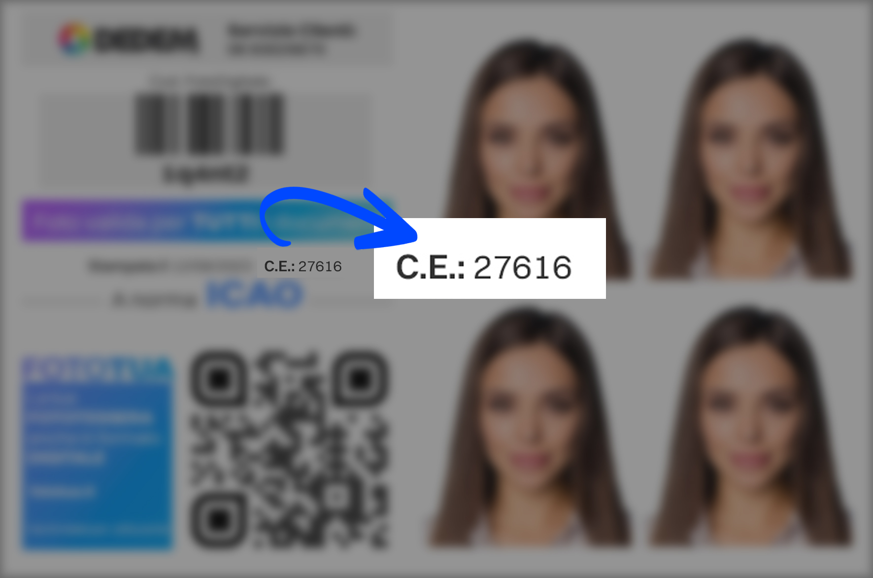 foto codice ce nella macchina